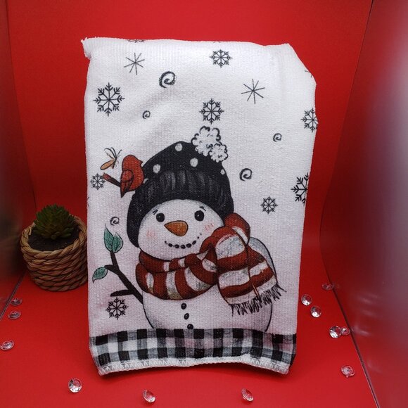 Christmas Cute Snowman With Snowflakes - Picture 2 of 2